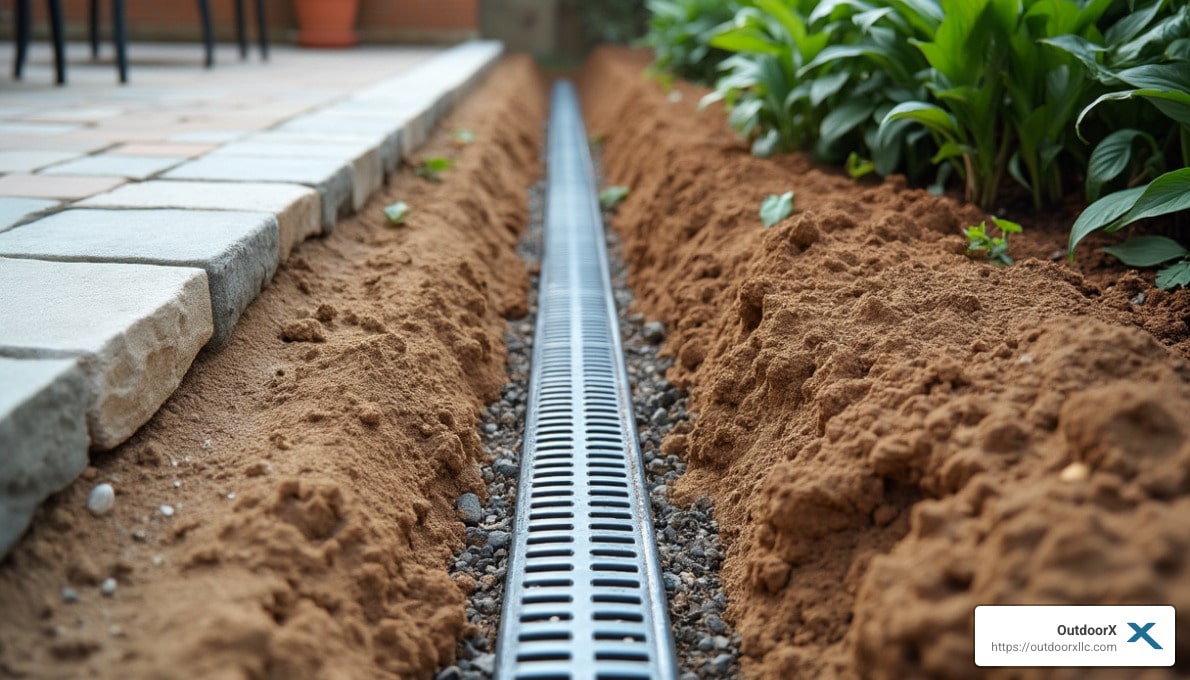 Patio Perfection: Installing a French Drain to Prevent Water Woes