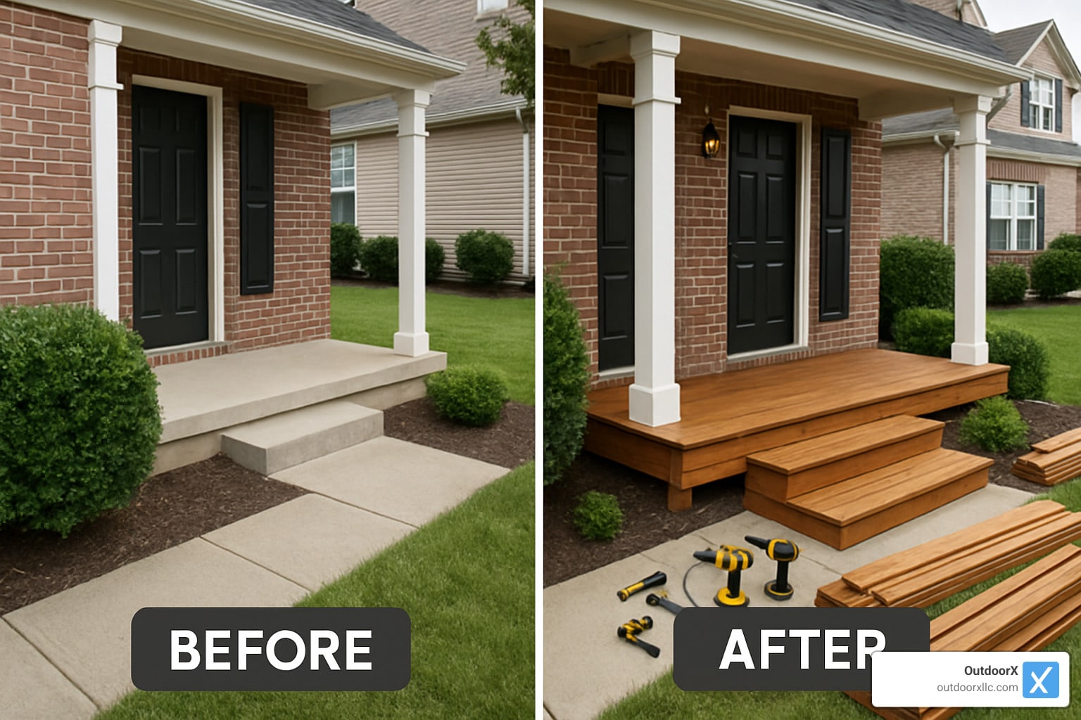 Step Up Your Porch Game: How to Replace Concrete with Wood